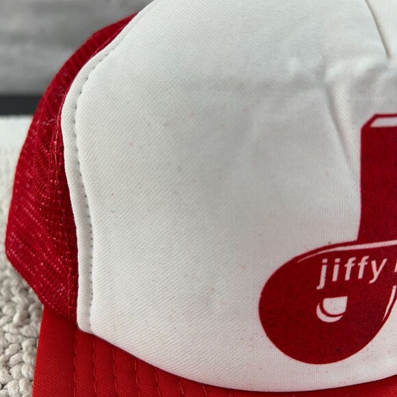 VINTAGE JIFFY LUBE MESH SNAPBACK TRUCKER HAT OSFA TWO TONE CAP - Picture 8 of 10